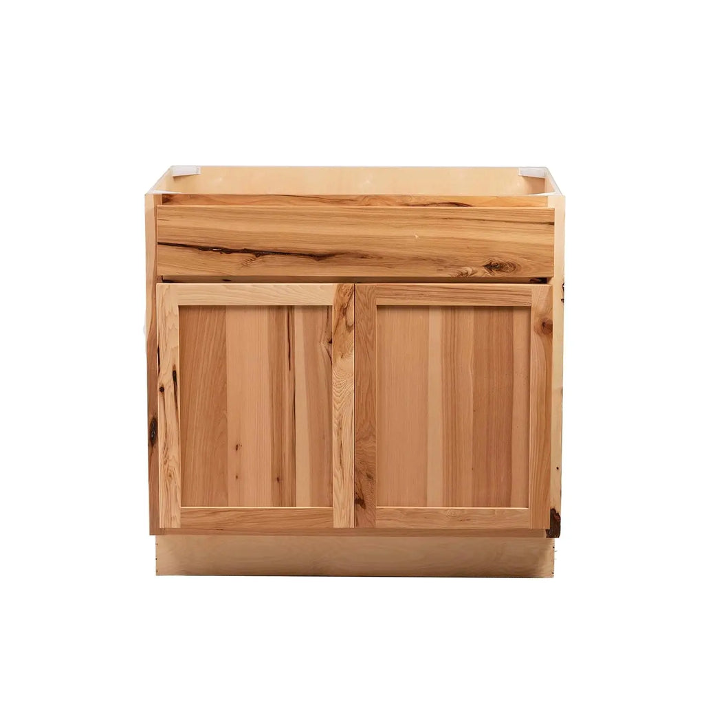 Base Kitchen Cabinets - Shaker Style  Made in America (Rustic Hickory, 36" Wx34.5 Hx24 D