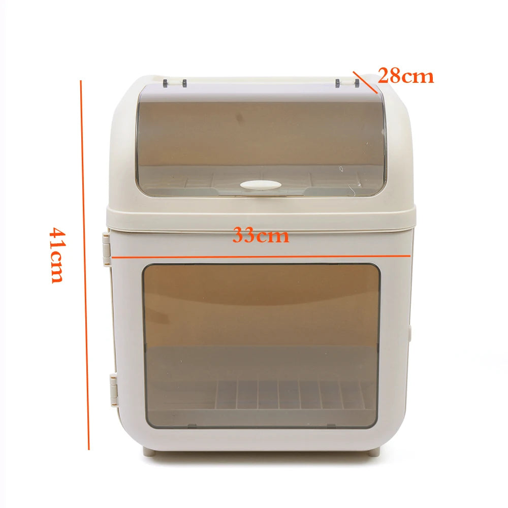 Dish Drying Rack with Drainboard Set, Kitchen Counter Storage Organizer, Durable Space-Saving Kitchen Storage Box