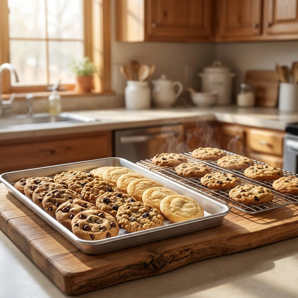 430 Stainless Steel Square Perforated Baking Tray. 40x31cm, Oven Safe, for Roasting, Draining, Durable