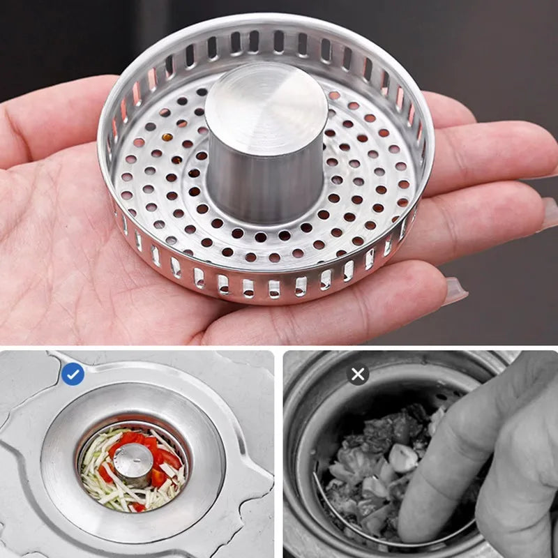 1PC Kitchen Sink Drain Strainer Sink Stopper Food Waste Catcher Plug with Filter Basket for Home Kitchen Sink