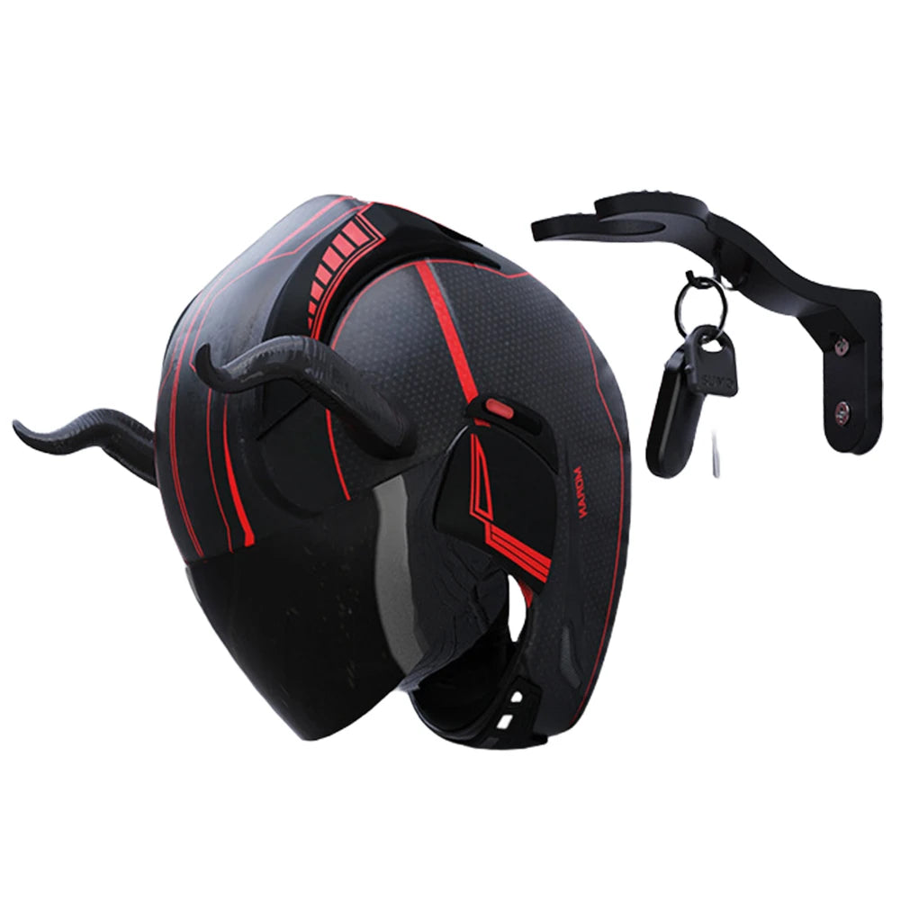 Motorcycle Helmet Hook Racks Kitchen Cabinet Shelf Wall Mount Hooks Electric Bicycle Helmet Rack Wall-Mounted Storage Holder