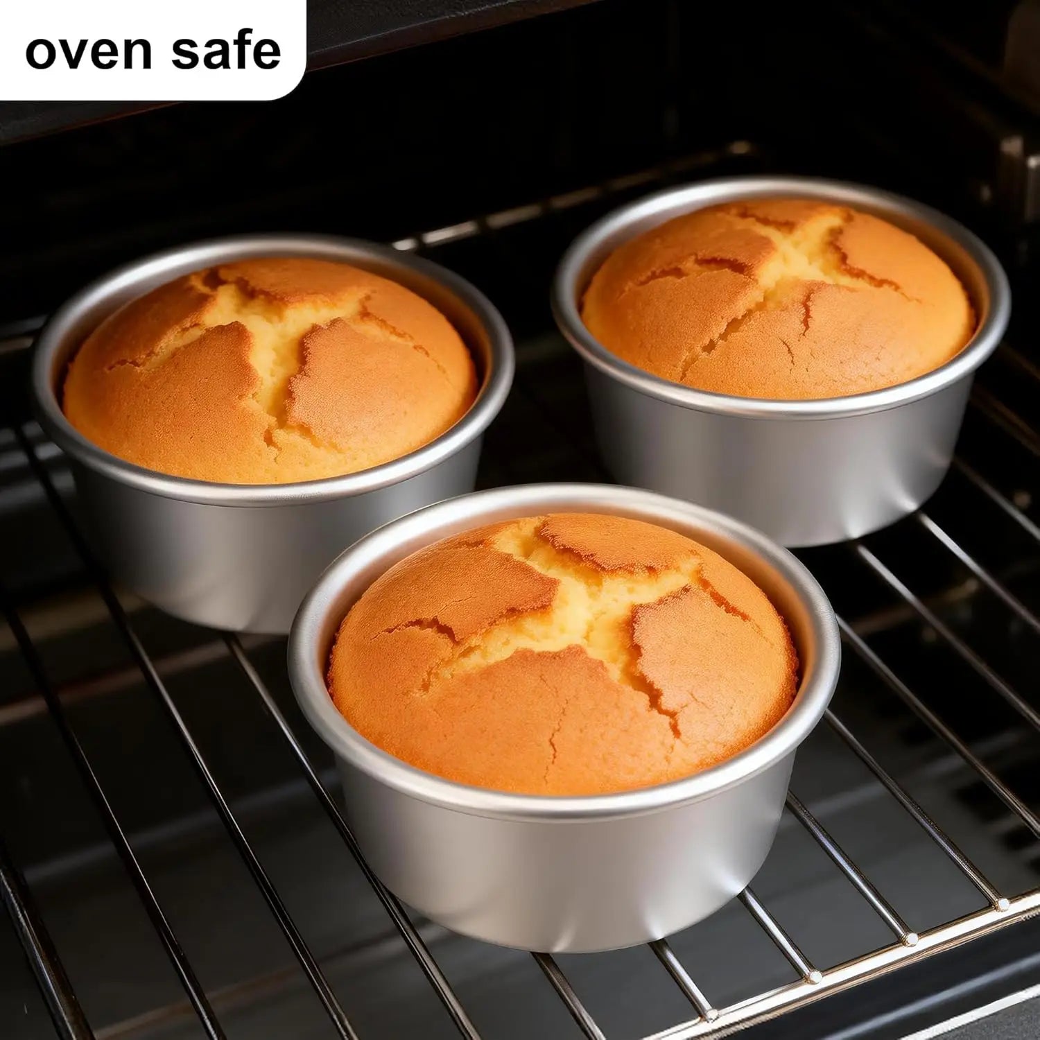 4 Inch Round Cake Pan Set of 8, Nonstick Aluminum Baking Pans with 100 Parchment Sheets, Removable Bottom for Mini Cheesecakes, Desserts, Pizzas & Quiches