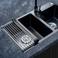 Upgrade Dish Drying Rack Expandable Stainless Steel Dish Drainers for Kitchen Counter Dish Dryer Rack for Inside Sink Over
