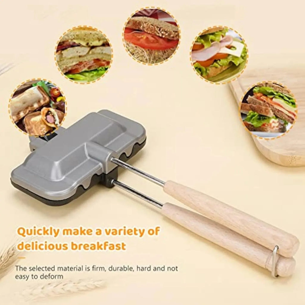 Breakfast Sandwich Maker, 4w1h sandwich maker, hot dog toaster,press bakeware nonstick frying pan pancake pan cooker with removable handle for breakfast pancakes, omelets, frittatas and toast (C-1)