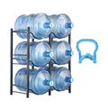 SucceBuy 3/4/5 Tiers Water Jug Holder Iron Water Bottle Holder Double/Single Row Easy Installation for Kitchen Office Livingroom