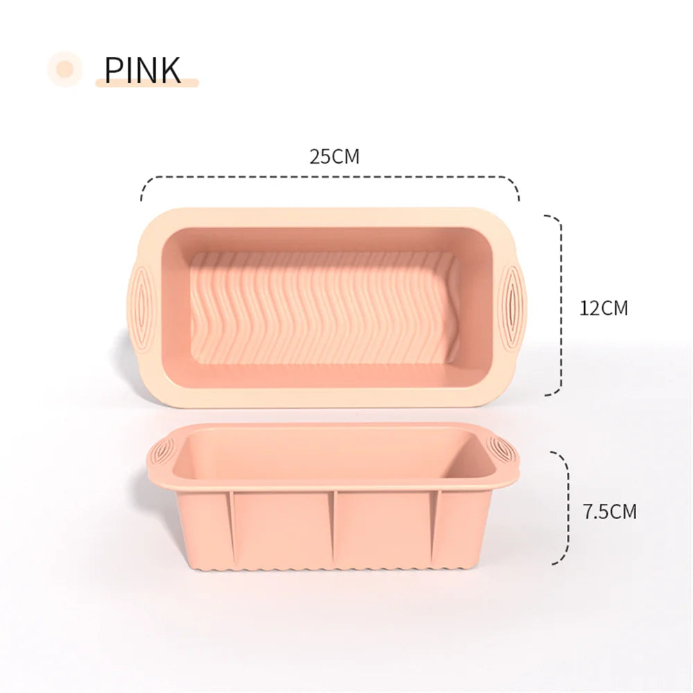 Rectangular Silicone Bread Pan Molds Toast Bread Molds Cake Tray Long Square Cake Mould Bakeware Non-stick Baking Tools