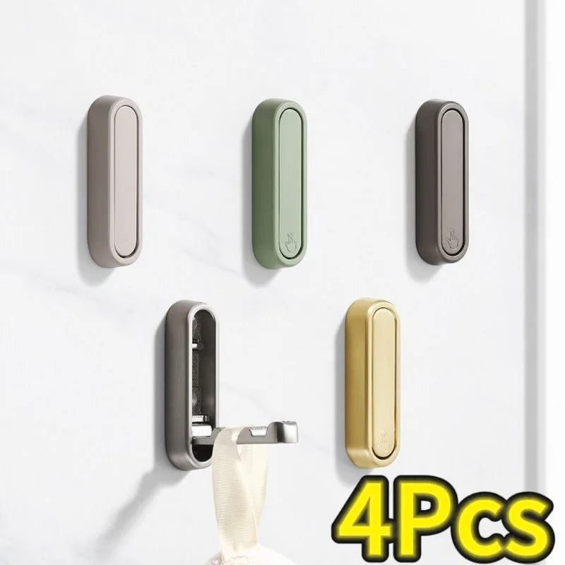 1/2/4Pcs Folding Wall Hook Towel Coat Hook Stainless Hook for Home and Decoration Kitchen Bathroom Matte Towel Hanger Storage