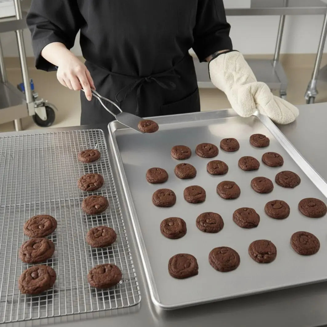 - 18" x 26" Full Size Stainless Steel Sheet Pan 20 Gauge- Bakeware Baking Pan Baking Sheet Baking Tray Cookie Sheet Cook