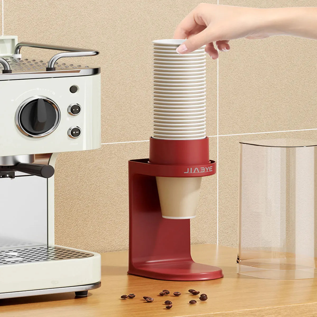Disposable Cup Storage Rack, Luxury Paper Cup Dispenser Suitable for Disposable Paper Cup Counter Desktop Storage Rack