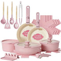 Pots and Pans Set Non Stick 21 pcs Nonstick Ceramic Cookware Set RV Kitchen Cooking Set with Detachable Handles Oven Safe Induc