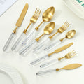 Transparent Acylic 304 Stainless Steel Cutlery Set High Value Hotel Table Spoon Knife Fork Teafork Teaspoon Wedding Decoration