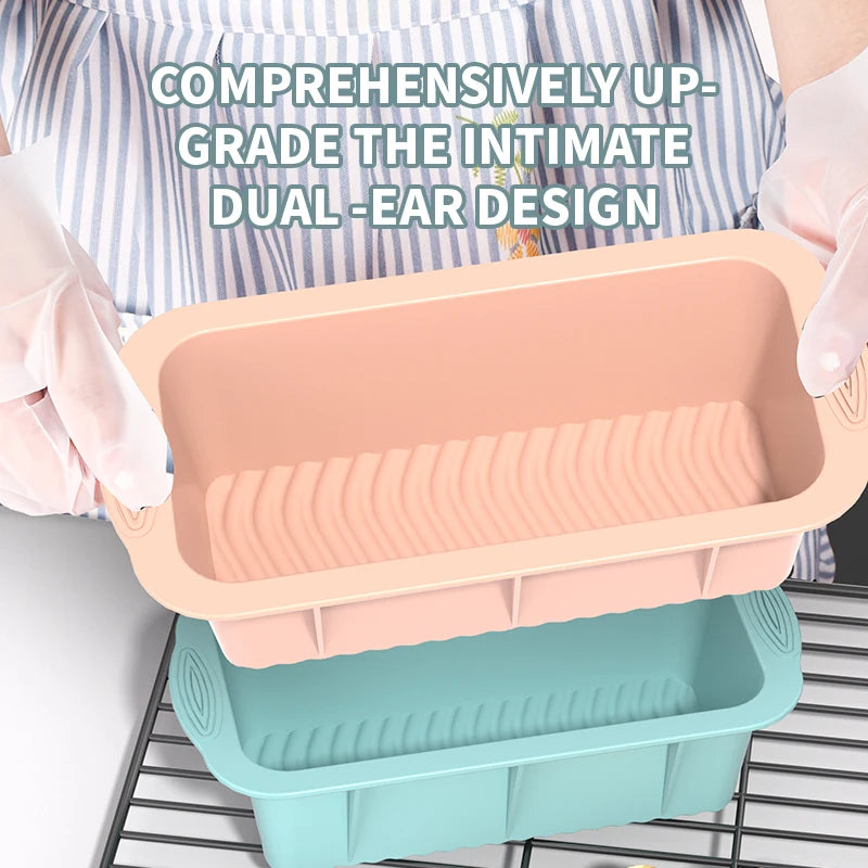 Rectangular Silicone Bread Pan Molds Toast Bread Molds Cake Tray Long Square Cake Mould Bakeware Non-stick Baking Tools