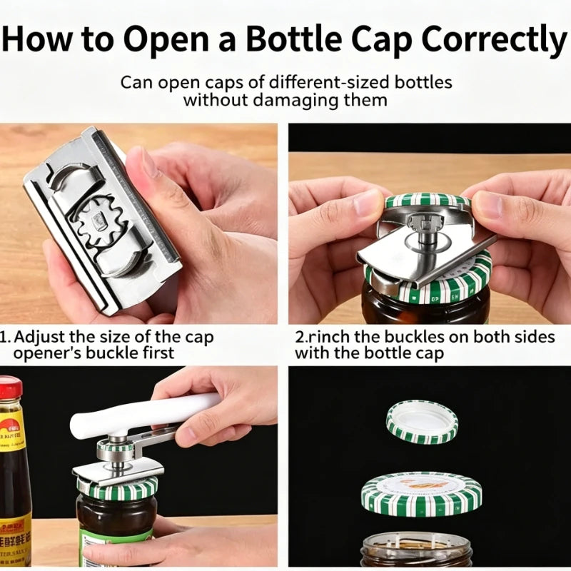 Easy Grip Jar Opener Labor-Saving Can Opener, Multifunctional Bottle Cap Twist Off Tool, Kitchen Gadget for Jars and Bottles