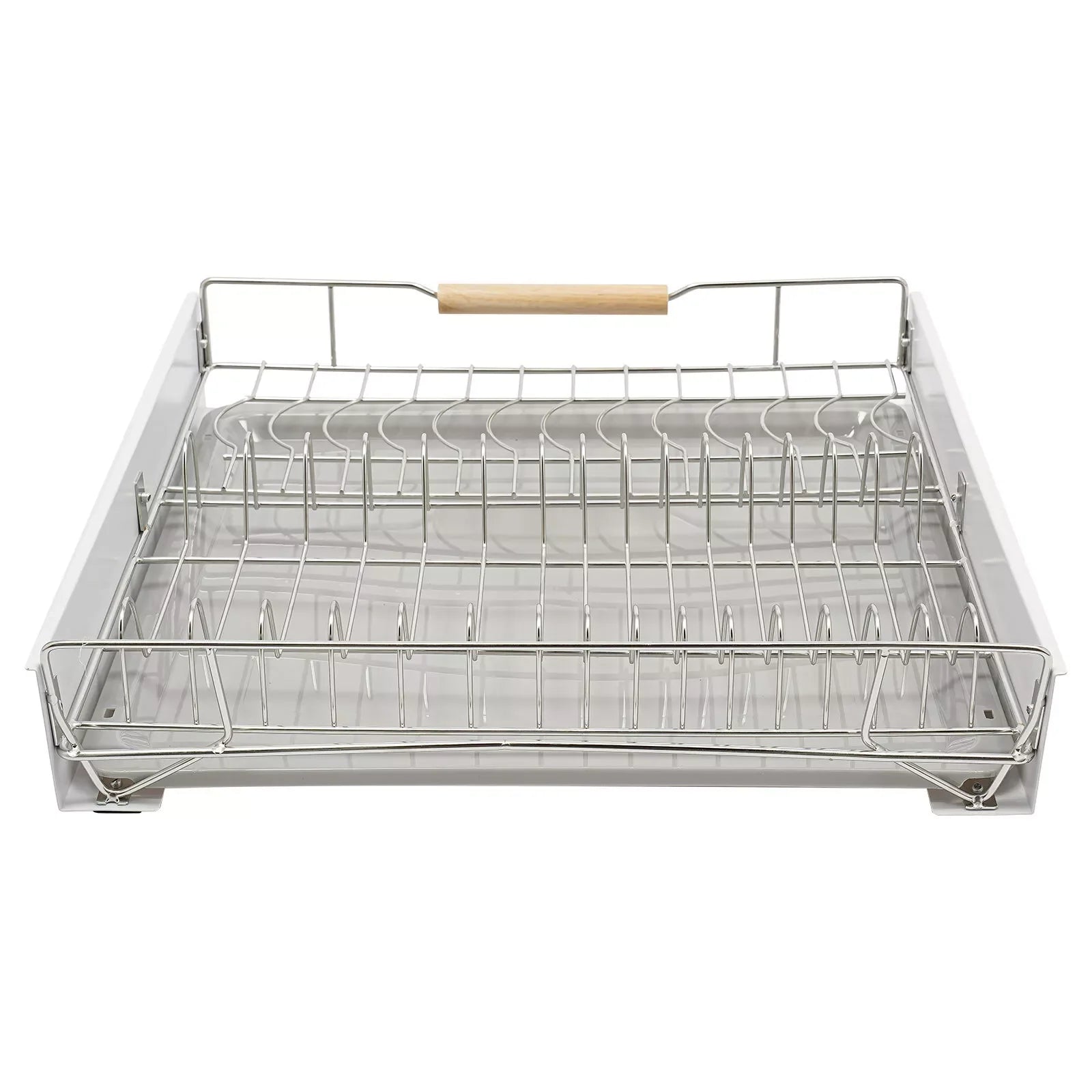 Modern Pull Out Dish Drainer Drawer Bottom-Mounted Slide Out Storage Shelf for Kitchen Cabinets, Under the Sink, Closets