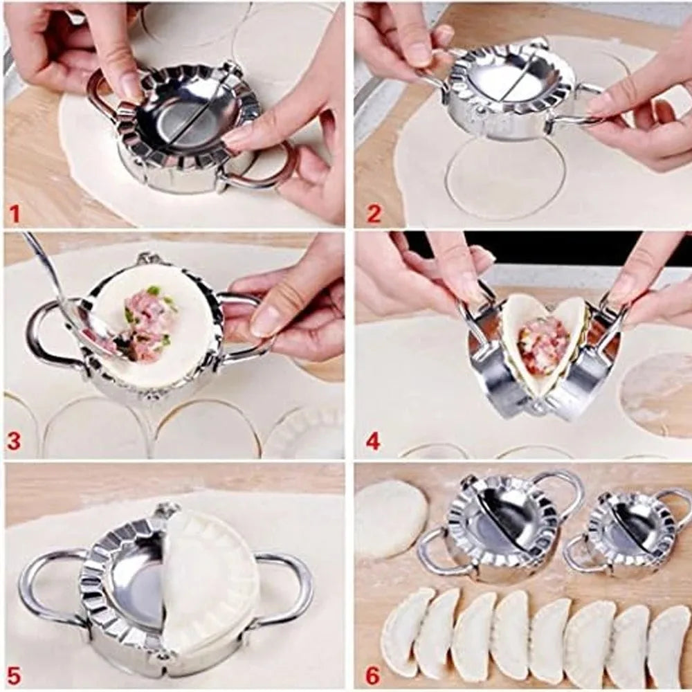 Stainless Steel Dumpling Maker Set – Easy Dumpling Wrapper & Ravioli Press Mold
