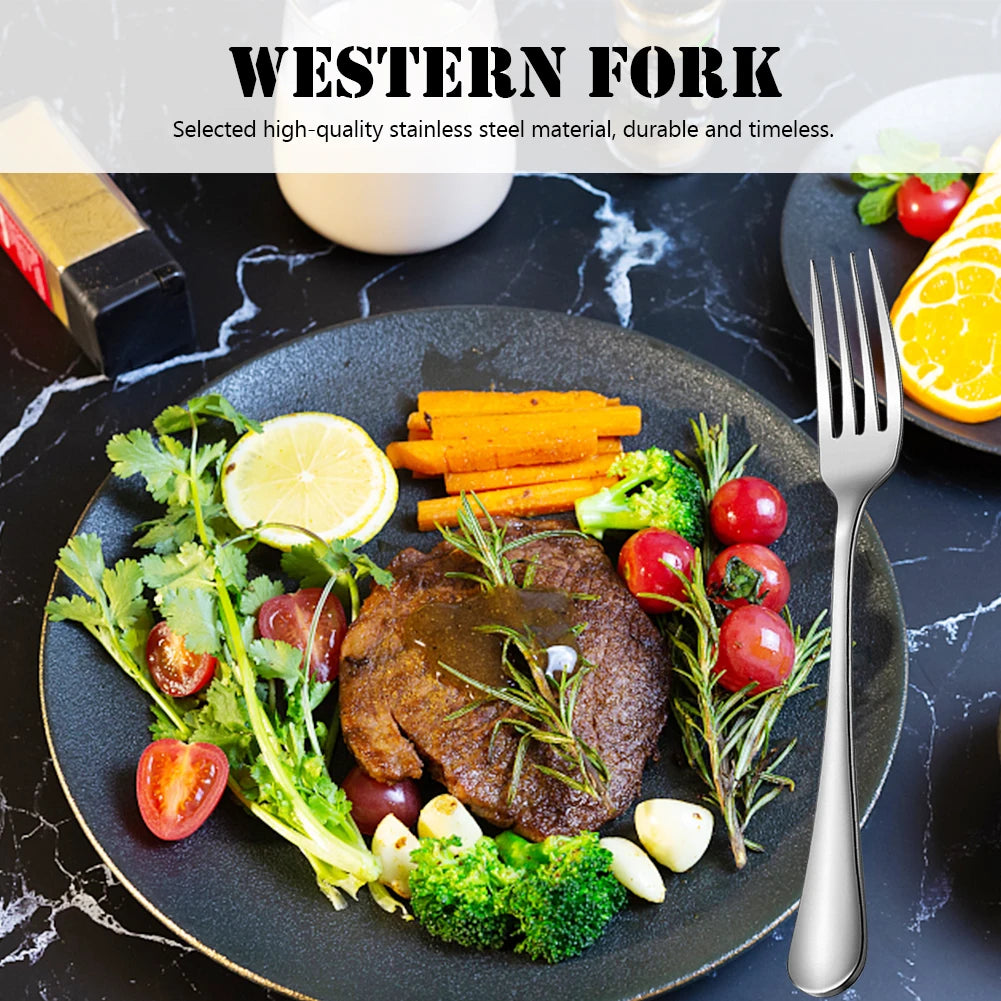 2/3/5/6pcs Hotel Steak Forks  Stainless Steel Table Forks Comfortable Grip Flatware Forks Use for Home/Kitchen/Restaurant
