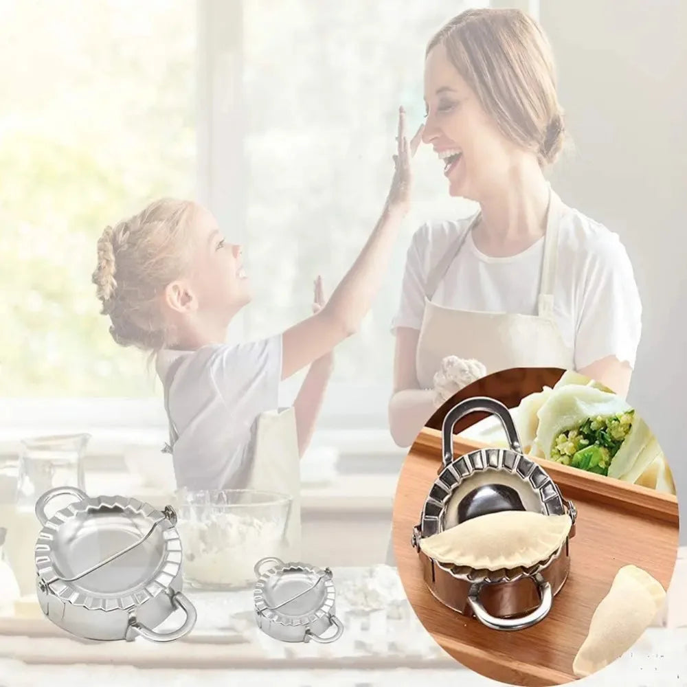 Stainless Steel Dumpling Maker Set – Easy Dumpling Wrapper & Ravioli Press Mold