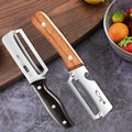 Stainless Steel Fruit Peeler Wooden Handle Paring Knife Planer Sugarcane Household Thick Fruits Vegetables Scraping Tools