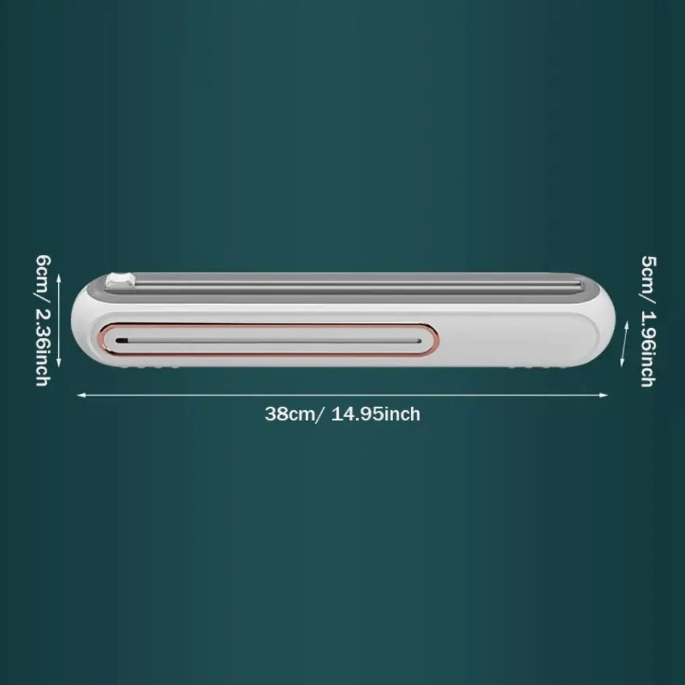 Magnetic Plastic Wrap Dispenser with Cutter – Refillable Foil & Film Dispenser Kitchen Tool for Food Storage