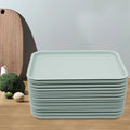 24-Pack Blue PP Plastic Serving Trays, Microwave & Dishwasher Safe, Heat Resistant (120°C/248°F), Fast Food & Cafeteria Trays