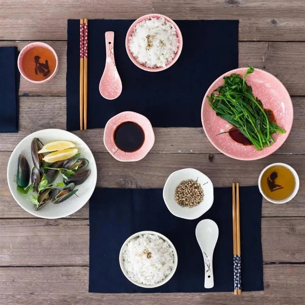 Cutlery Ceramic Dinnerware dining table dish set dinner eco friendly Japanese Style Tableware Household