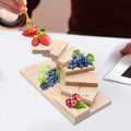 Wooden 7-Step Staircase Sushi Rack Tabletop Serving Tray Display Stand Cake Snacks Organizer for Party Restaurant