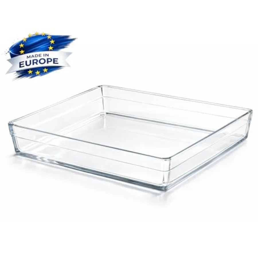 14'' x 10'' x 2.3'' Glass Baking Dishes for Oven Borosilicate Glass Casserole Dish Casserole Dishes for Oven Microwave and Dish