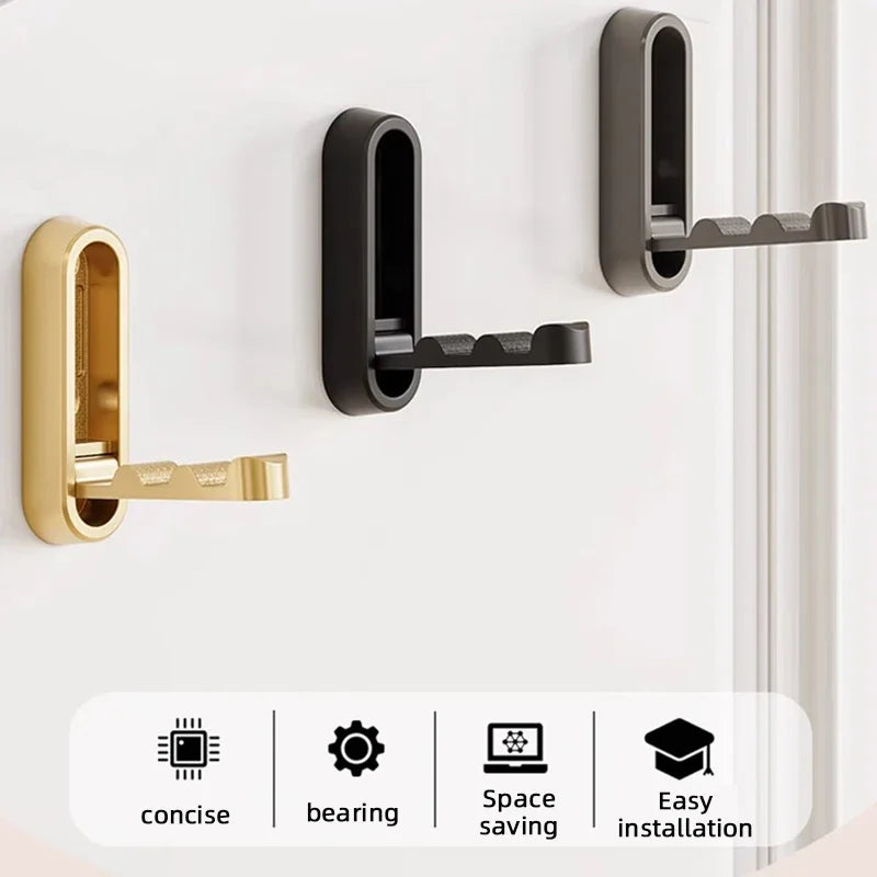 1/2/4Pcs Folding Wall Hook Towel Coat Hook Stainless Hook for Home and Decoration Kitchen Bathroom Matte Towel Hanger Storage