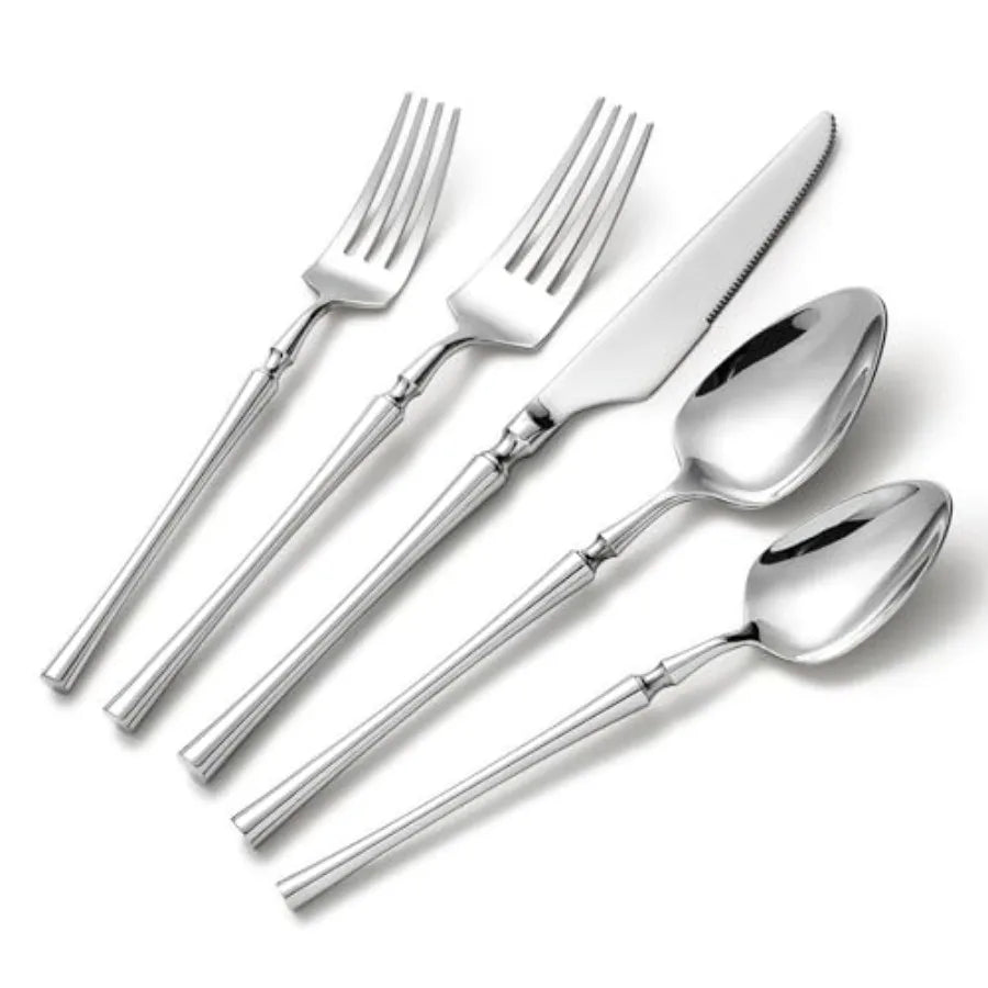 ware Set 30 Pcs Flatware Set 18/10 Stainless Steel Utensils Set Forks and Spoons ware Set Mirror Finish Cutlery Set For Restaur