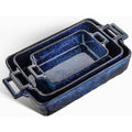 Ceramic Bakeware Set, Porcelain Rectangular Lasagna Pans Casserole Dish Set for Baking, Cooking, Kitchen, Cake Dinner, Banquet