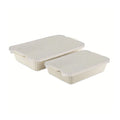 4-Piece Casserole Dish Bakeware Set with Lids Includes 9x13 and 7x10 Baking Dishes Ideal for Oven-to-Table Serving and Meal Pre
