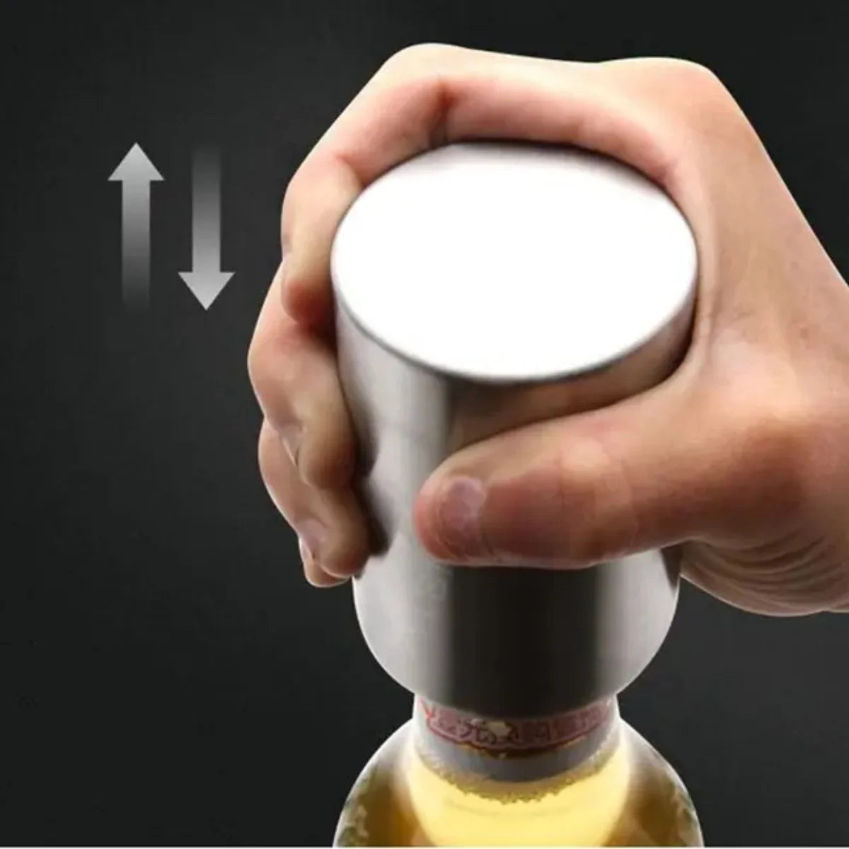 Automatic Beer Bottle Opener,Magnetic Stainless Steel Beverage Bottles Wine Openers Jar Opener Kitchen Gadgets Bar Supplies