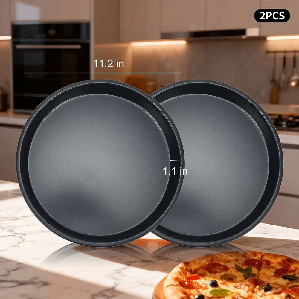 usNonstick Bakeware Set, Stackable Space-Saving Design Includes Round & Square Pans, Waffle Tray, Cookie Sheet, Baking Pan, Dishwasher Safe, 2pcs Round Pans Or 5/10pcs Setd