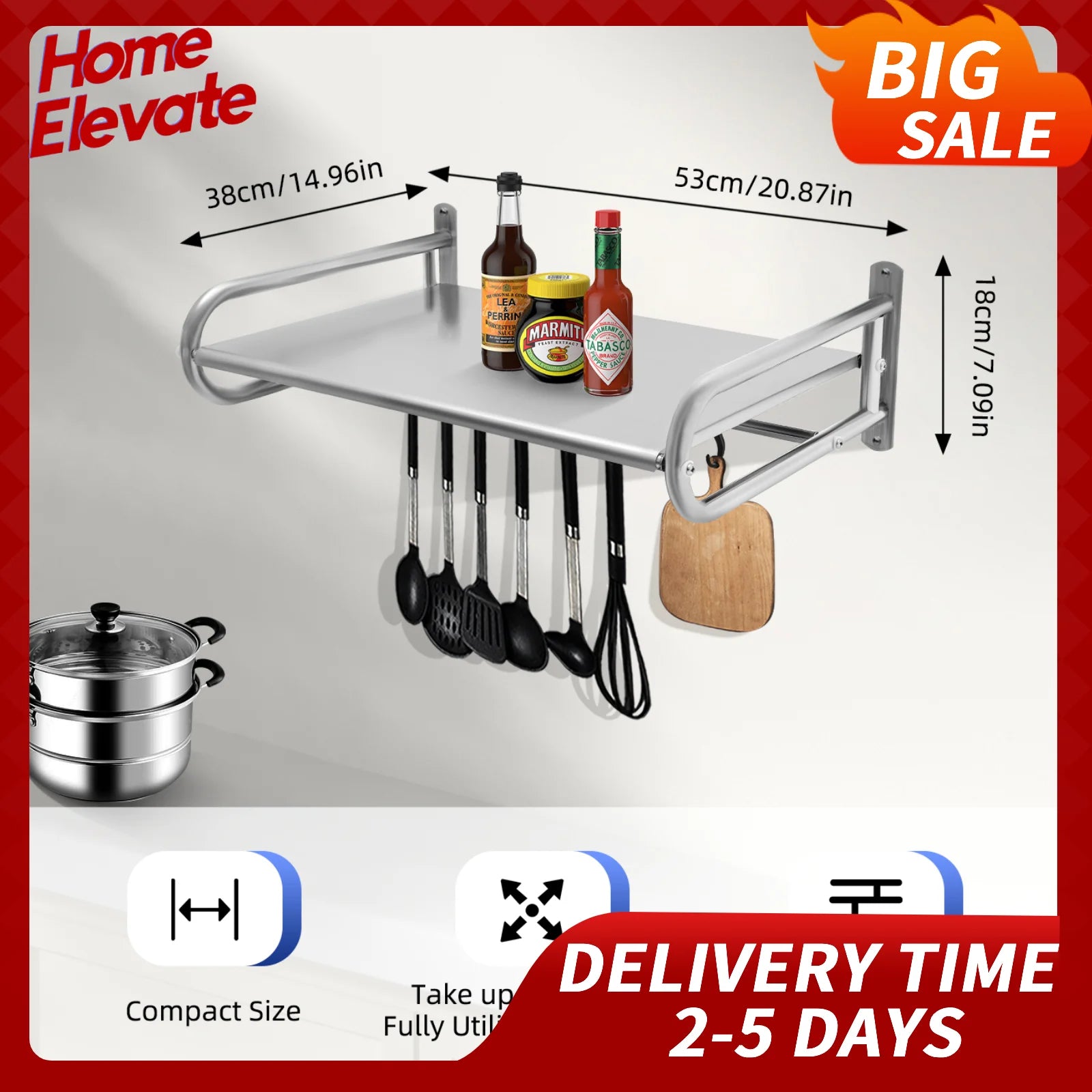 2 Tier Adjustable Microwave Stand Kitchen Storage Rack Toaster Utensils Spices Organizer Living Room Bathroom Office Space