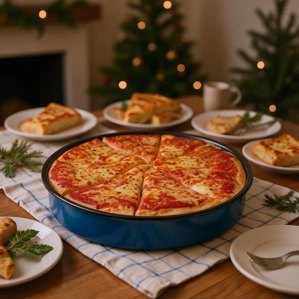 3-Pack Enamel Baking Pans 10/12/14 Inch Round Cake Pans, High Temp Resistant, Oven Bakeware, PFOA & PTFE Free, Ideal Gift