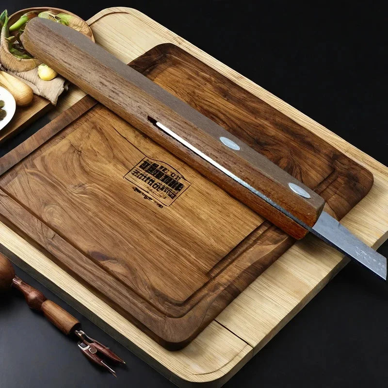 1-6 Pcs Stainless Steel Steak Knife Wooden Handle Dinner Sharp Steak Knife Knives Set Restaurant Table Knives Dinnerware Set