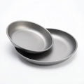 Titanium Camping Plate Ultralight Portable Outdoor Picnic Dinner Plate Round Tableware for Backpacking Hiking Travel Salad BBQ