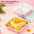 10Set Loaf Pans With Lids And Spoons Heat-Resistant Cake Pans Non-Stick Square Aluminum Foil Baking Pan Bread Container